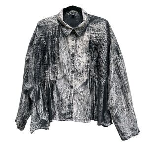 Dress To Kill Abstract Art-to-Wear Blouse | Lagenlook Avant-Garde USA Made